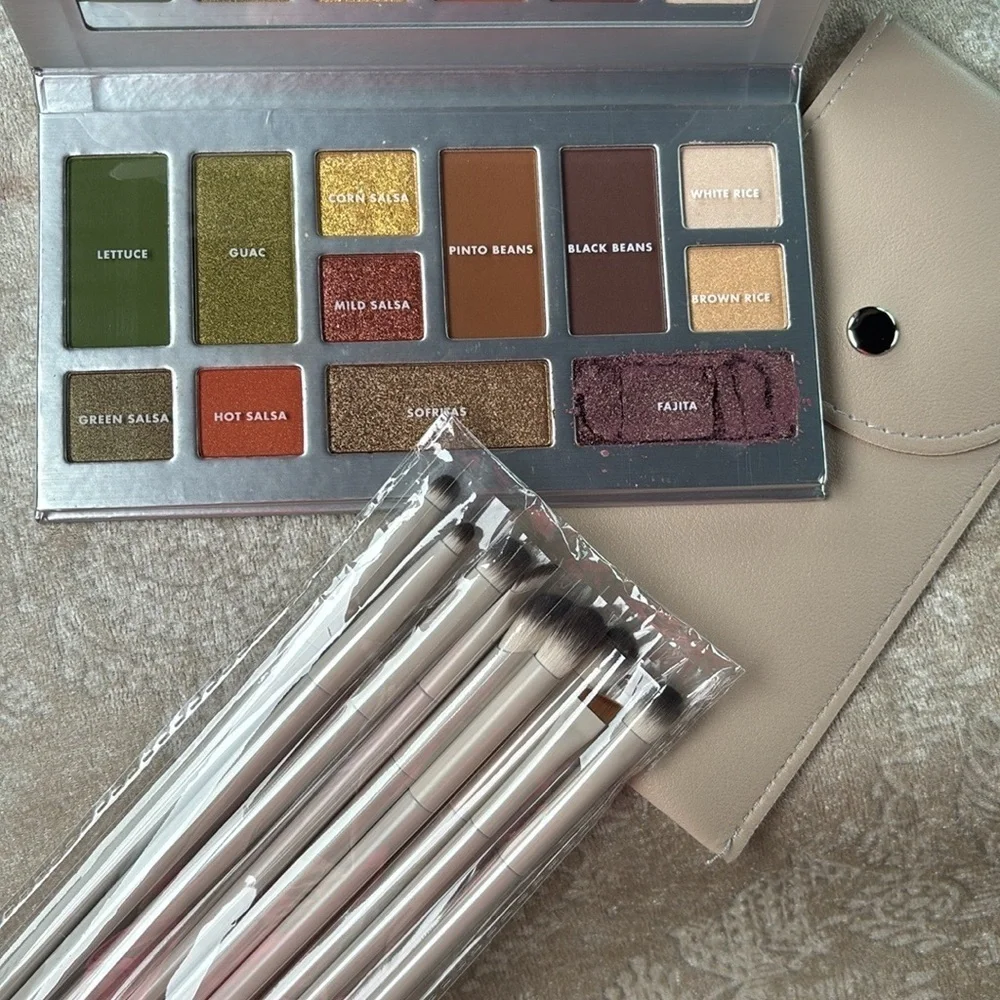 Brand New Elf x Chipotle Mexican Eyeshadow Palette & 10-Piece Brush Set w/ Pouch